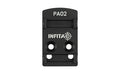 INFITAC, PA02 Pistol Adapter Mount, Compatible with Infitac Pistol Optics, Delta Point Pro Footprint, Black