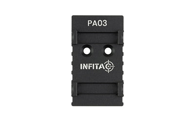 INFITAC, PA03 Pistol Adapter Mount, Compatible with Infitac Pistol Optics, Fits GLOCK MOS (17/19/26/34) Footprint, Black