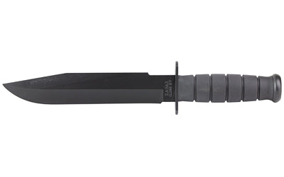 KA-BAR Knives, KA-BAR, Fighter, Fixed Blade Knife, 8" Blade Length, 12.8" Overall Length, Clip Point, 1095 Cro-Van Steel, Matte Finish, Black, Includes Plastic Sheath