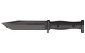 KA-BAR Knives, Slabby, Fixed Blade Knife, 1095 Cro-Van, 6.86" Blade Length, 12.11" Overall Length, Plain Edge, Clip Point, Black Blade, Black Glass Filled Nylon Handle, Includes Sheath