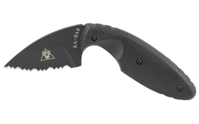 KA-BAR Knives, TDI Law Enforcement, Fixed Blade Knife, 2.313" Blade Length, 5.625" Overall Length, Drop Point, Serrated Edge, AUS 8A Steel, Matte Finish, Black, Zytel Handle, Includes Nylon Sheath