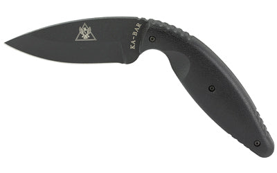 KA-BAR Knives, TDI Law Enforcement, Fixed Blade Knife, 3.688" Blade Length, 7.75" Overall Length, Drop Point, AUS 8A Steel, Matte Finish, Black, Zytel Handle, Plain Edge, Includes Nylon Sheath