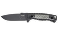 KA-BAR Knives, Cool Name, Fixed Blade Knife, 1095 Cro-Van, 4.25" Blade Length, 9" Overall Length, Plain Edge, Drop Point, Black Blade, Smoke Polycarbonate Handle, Includes Sheath