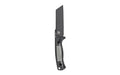 KA-BAR Knives, Cool Name, Fixed Blade Knife, 1095 Cro-Van, 4.625" Blade Length, 9.375" Overall Length, Plain Edge, Sheepsfoot, Black Blade, Smoke Polycarbonate Handle, Includes Sheath