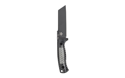 KA-BAR Knives, Cool Name, Fixed Blade Knife, 1095 Cro-Van, 4.625" Blade Length, 9.375" Overall Length, Plain Edge, Sheepsfoot, Black Blade, Smoke Polycarbonate Handle, Includes Sheath