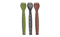 KA-BAR Knives, Field Kit Spork, Survival Tool, Three Pack, Brown Green and Black, Creamid Construction