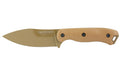 KA-BAR Knives, Becker Nessmuk, Fixed Blade Knife, Nessmuk 4.312" Blade Length, 9.125" Overall Length, Plain Edge, 1095 Cro-Van Steel, Ultramid Handle, Coyote Brown, Includes Celcon Sheath