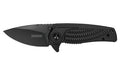 Kershaw, SPOKE, Folding Knife/Assisted, 4CR14, black-oxide, Plain, Drop Point, SpeedSafe, Flipper, Liner Lock, Reversible Carry, 2", Steel, Black-Oxide, Box
