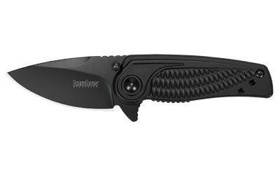 Kershaw, SPOKE, Folding Knife/Assisted, 4CR14, black-oxide, Plain, Drop Point, SpeedSafe, Flipper, Liner Lock, Reversible Carry, 2", Steel, Black-Oxide, Box