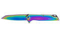 Kershaw, Misdirect, Folding Knife, Assisted Opening, 3" Reverse Tanto Blade, 4Cr14 Blade Steel, 7" Overall Length, Frame Lock, Rainbow PVD Finish
