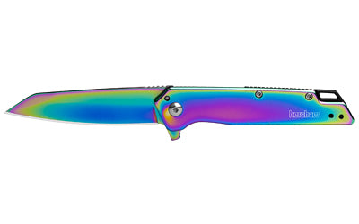 Kershaw, Misdirect, Folding Knife, Assisted Opening, 3" Reverse Tanto Blade, 4Cr14 Blade Steel, 7" Overall Length, Frame Lock, Rainbow PVD Finish