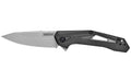 Kershaw, Airlock, 3" Folding Knife/Assisted, Drop Point, Plain Edge, 4CR13 Bead Blasted, Black Glass-Filled Nylon Handle