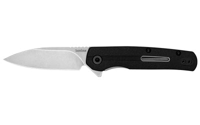 Kershaw, Korra, 2.75" Folding Knife, Drop Point Blade Plain Edge, Glass Filled Nylon Handle, 5Cr15MoV Steel, Stonewashed Finish, Black