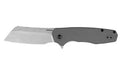 Kershaw, WHARF, Folding Knife, Flipper Assisted Opening, Plain Edge, 8Cr13Mov Steel, Matte Finish, Silver, Gray Glass Filled Nylon Handle, 2.8" Blade, 6.7" Overall Length, Includes Deep Carry Pocket Clip, Liner Lock