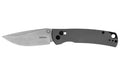 Kershaw, Sequence, Folding Knife, 3.32" Clip Point, Plain Edge, 8Cr13MoV Blade Steel, 7.7" Overall Length, DuraLock, Stone Washed Finish, Silver, Gray Glass Filled Nylon Handle