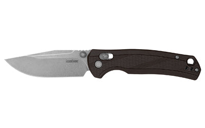 Kershaw, Maneuver, Folding Knife, 3.15" Drop Point Blade, 8Cr13MoV Blade Steel, 7.37" Overall Length, Stonewashed Finish, Silver, Black Glass-filled Nylon Handle