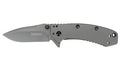 Kershaw, Cryo, Assisted Folding Knife, 2.75" Clip Point Blade, Plain Edge, 8CR13MOV/Titanium, Carbon Nitride Coating, Black