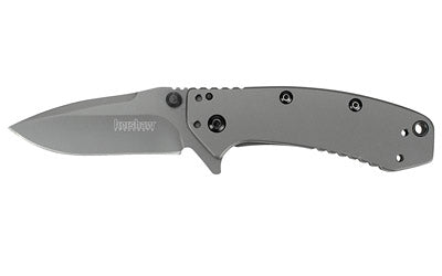 Kershaw, Cryo, Assisted Folding Knife, 2.75" Clip Point Blade, Plain Edge, 8CR13MOV/Titanium, Carbon Nitride Coating, Black