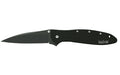 Kershaw, Leek, 3" Assisted Folding Knife, Clip Point, Plain Edge, 14C28N/Satin, Black DLC 410 Stainless, Thumb Stud/Pocket Clip