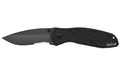 Kershaw, Blur Glass Breaker, 3.4", Assisted Folding Knife, Modified Drop Point, Thumb Stud, Pocket Clip, Glass Breaker, 14C28N/OD, Black Anodized Aluminum 6061-T6