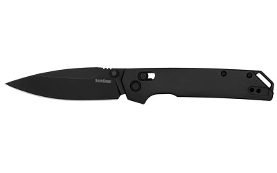 Kershaw, Iridium, 3.4" Folding Knife, Spear Point Plain Edge, 6061-T6 Aluminum Handle, D2 Steel, PVD Coated, Anodized Finish, Black
