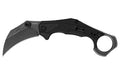 Kershaw, Outlier, Assisted Open Folding Knife, 2.6" Karambit Blade, Plain Edge, 8Cr13MoV Steel, Blackwash Finish, Black Handle