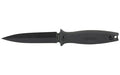 Kershaw, Secret Agent, 4.4" Fixed Blade Knife, Spear Point, Plain Edge, Black-Oxide Finish, Rubberized Co-Molded Handle, Includes Molded Dual-Carry Sheath with Clip