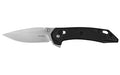 Kershaw, Bonneville, Folding Knife, 3.2" Clip Point Blade, 14C28N Blade Steel, 7.6" Overall Length, Stonewashed Finish, Silver, Black Glass-Filled Nylon Handle