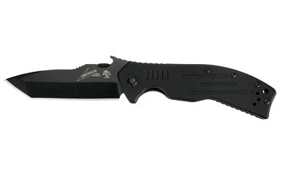 Kershaw, Emerson CQC, 3.5" Folding Knife, Tanto Point, Plain Edge, Black G10 Frame, 8CR13MOV/Black Oxide Coating Finish, Wave/Dual Thumb Disc/Pocket Clip