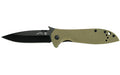 Kershaw, Emerson CQC, 3.25" Folding Knife, Spear Point, Plain Edge, G10 Coyote Brown Frame, 8CR13MOV/ Black Oxide Finish, Wave/Dual Thumb Disc/Pocket Clip