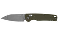 Kershaw, Bel Air XL, Folding Knife, 3.4" Reverse Tanto Blade, CPM 3V Blade Steel, 7.82" Overall Length, Working Finish, Silver, Olive Drab Green Aluminum Handle