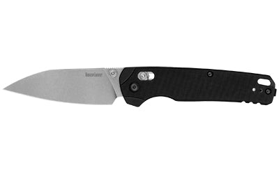 Kershaw, Bel Air XL, Folding Knife, 3.4" Reverse Tanto Blade, Plaine Edge, CPM MagnaCut Blade Steel, 7.95" Overall Length, DuraLock, Stonewashed Finish, Silver Blade, G10 Handle, Black