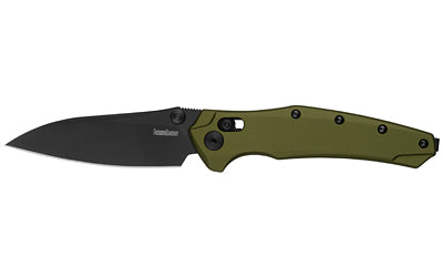 Kershaw, Bareknuckle, Folding Knife, 3.50" Sheepsfoot Blade, CPM MagnaCut Blade Steel, 8.24" Overall Length, PVD Finish, Black, Plain Edge, Aluminum Handle, Black, Tip Up Pocket Clip