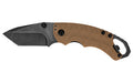 Kershaw, Shuffle II, 2.6" Folding Knife, Tan Glass-filled Nylon Frame, Plain Edge, 8CR13MOV BlackWash Steel Finish