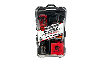 Kleen-Bore, Dual-Kleen, Cleaning Kit, Includes Pull Through Rope Cleaner, Phosphor Bronze Bore Brush, Precision Barbed Point Jag, .223/5.56