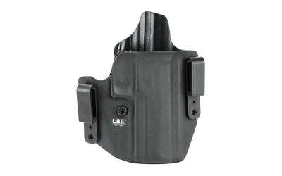 L.A.G. Tactical, Inc., Defender Series, OWB/IWB Holster, Fits SIG P320 Full Size 9/40, Kydex, Right Hand, Black Finish