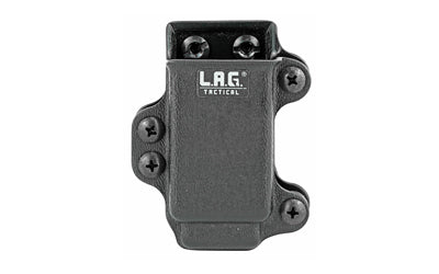 L.A.G. Tactical, Inc., Single Pistol Magazine Carrier, Fits Most Double Stack 9/40 Full Size Magazines, Kydex, Black Finish