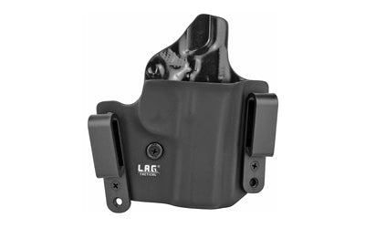 L.A.G. Tactical, Inc., Defender Series, OWB/IWB Holster, Fits 1911 3", Kydex, Right Hand, Black Finish