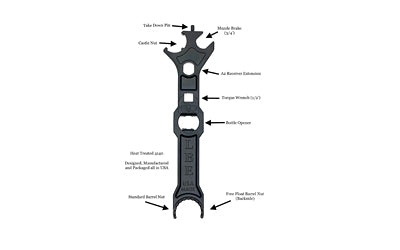LBE Unlimited, Armorers Tool, For AR-15, 4140 Steel Construction, Black