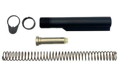 LBE Unlimited, Buffer Tube Kit, Fits AR-15, Includes 6 Position Mil-Spec Diameter Buffer Tube, Carbine Length Recoil Spring, End Plate, Castle Nut and H2 Heavy Recoil Buffer