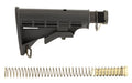 LBE Unlimited, Complete Stock Kit, Fits AR-15, Contains Mil-Spec Dia Stock, Buffer Tube, Castle Nut, Lock Plate, Black
