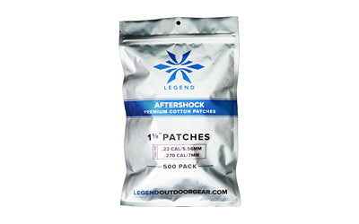Legend Outdoor Gear, Aftershock, Cotton Patches, 1 1/8" Square, 500 Count, White