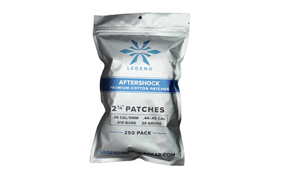 Legend Outdoor Gear, Aftershock, Cotton Patches, 2 1/4" Square, 250 Count, White