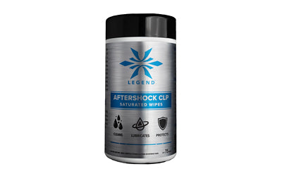 Legend Outdoor Gear, Aftershock CLP, Lubricating Wipes, 75 Count of Saturated Wipes