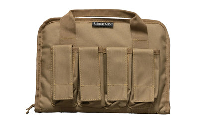 Legend Outdoor Gear, Pegasus Tactical Pistol Case, Polyester Construction, 12.5"x1.5"x8", Dark Earth