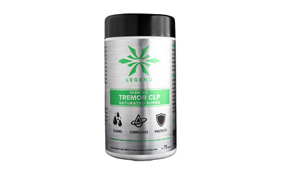 Legend Outdoor Gear, Tremor Scented CLP, Lubricating Wipes, 75 Count of Saturated Wipes
