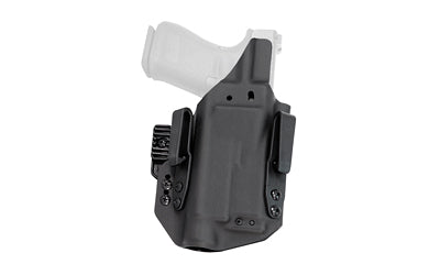 Mission First Tactical, Pro Holster, Inside Waistband Holster, Ambidextrous, Fits Glock 19 with Streamlight TLR 1, Kydex, Includes 1.5" Belt Attachment, Black