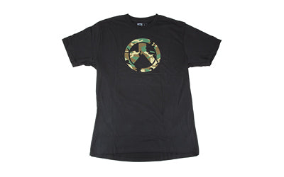 Magpul Industries, Woodland Camo Icon Logo, T-Shirt, Large, Cotton Polyester Blend, Black