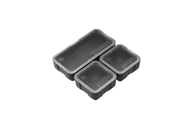 Magpul Industries, DAKA Bins, 2x2 and 2x4 Set, Compatible with DAKA GRID Organizer Panels, Polypropylene Construction, Black, 2x2 Measures 3.2"x3.2"x1.3" & 2x4 Measures 3.2"x6.9"x1.3" Internal, .5 lbs, Includes (1)-2x4 Bin and (2)-2x2 Bins