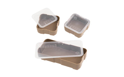 Magpul Industries, DAKA Bins, 2x2 and 2x4 Set, Compatible with DAKA GRID Organizer Panels, Polypropylene Construction, Flat Dark Earth, 2x2 Measures 3.2"x3.2"x1.3" & 2x4 Measures 3.2"x6.9"x1.3" Internal, .5 lbs, Includes (1)-2x4 Bin and (2)-2x2 Bins